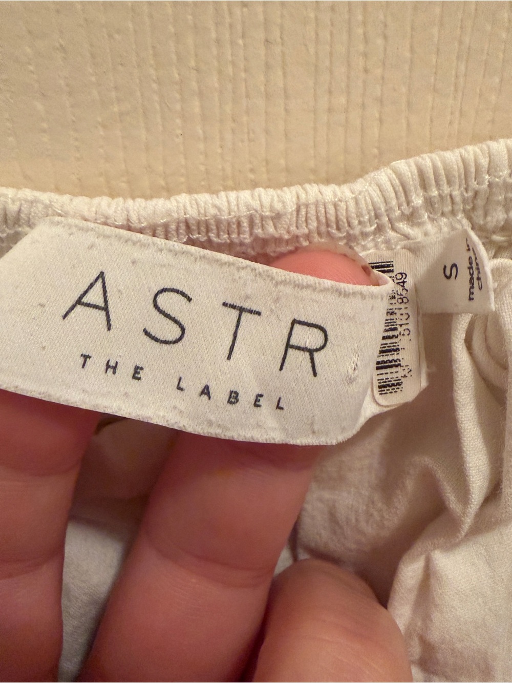 ASTR The Label Ivory Corset Puff Sleeve Linen Blend Crop Top Size S - Picture 3 of 10